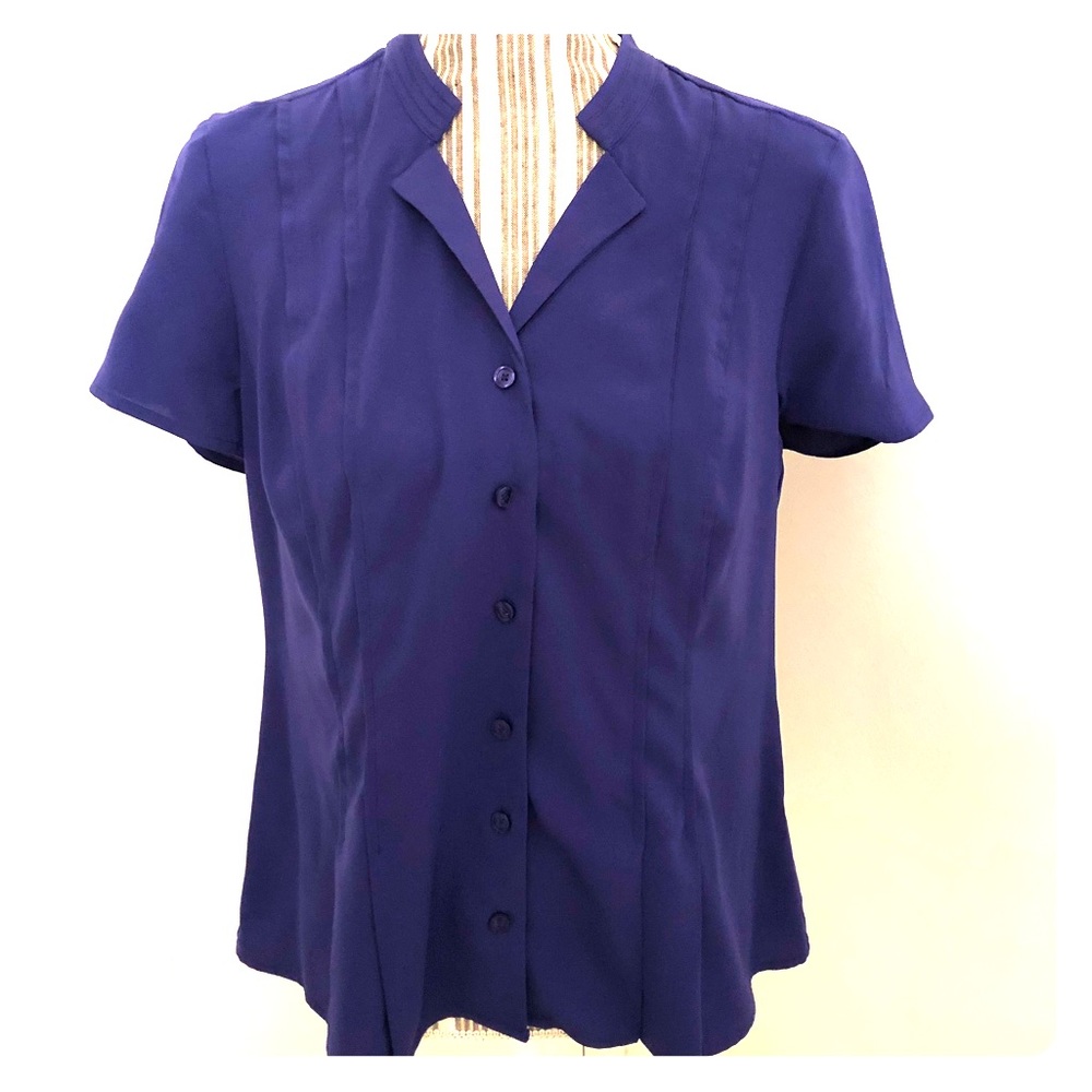 NWT Dana Buchman purple career  blouse small